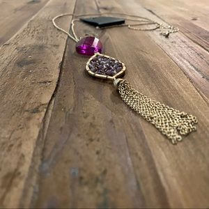 Long stone necklace NWT